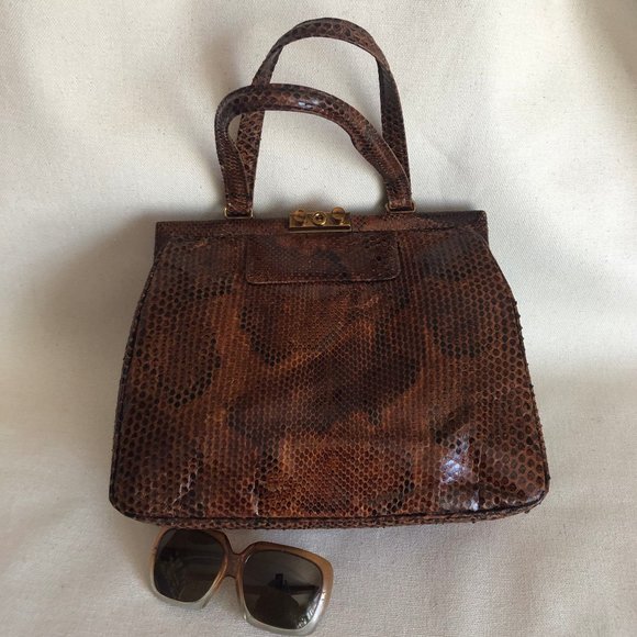 Handbags - Snake Skin Purse Vintage 1950s